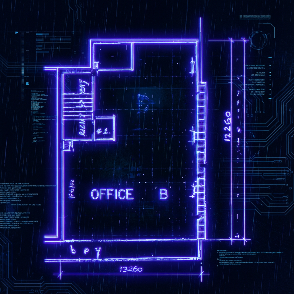 Abstract Floor Plan Night